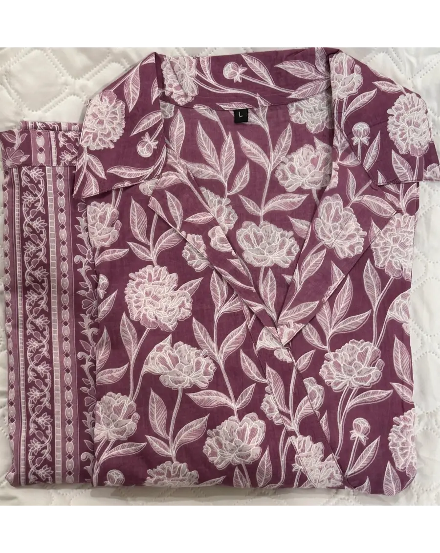 Purple Floral Co-Ord Set