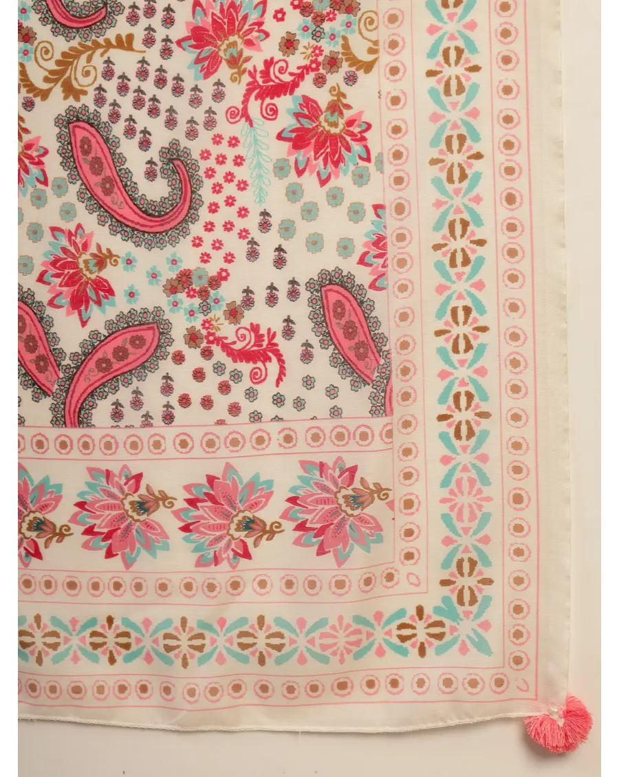 Women Multi Color Printed Cotton Fabric Anarkali Kurta Set