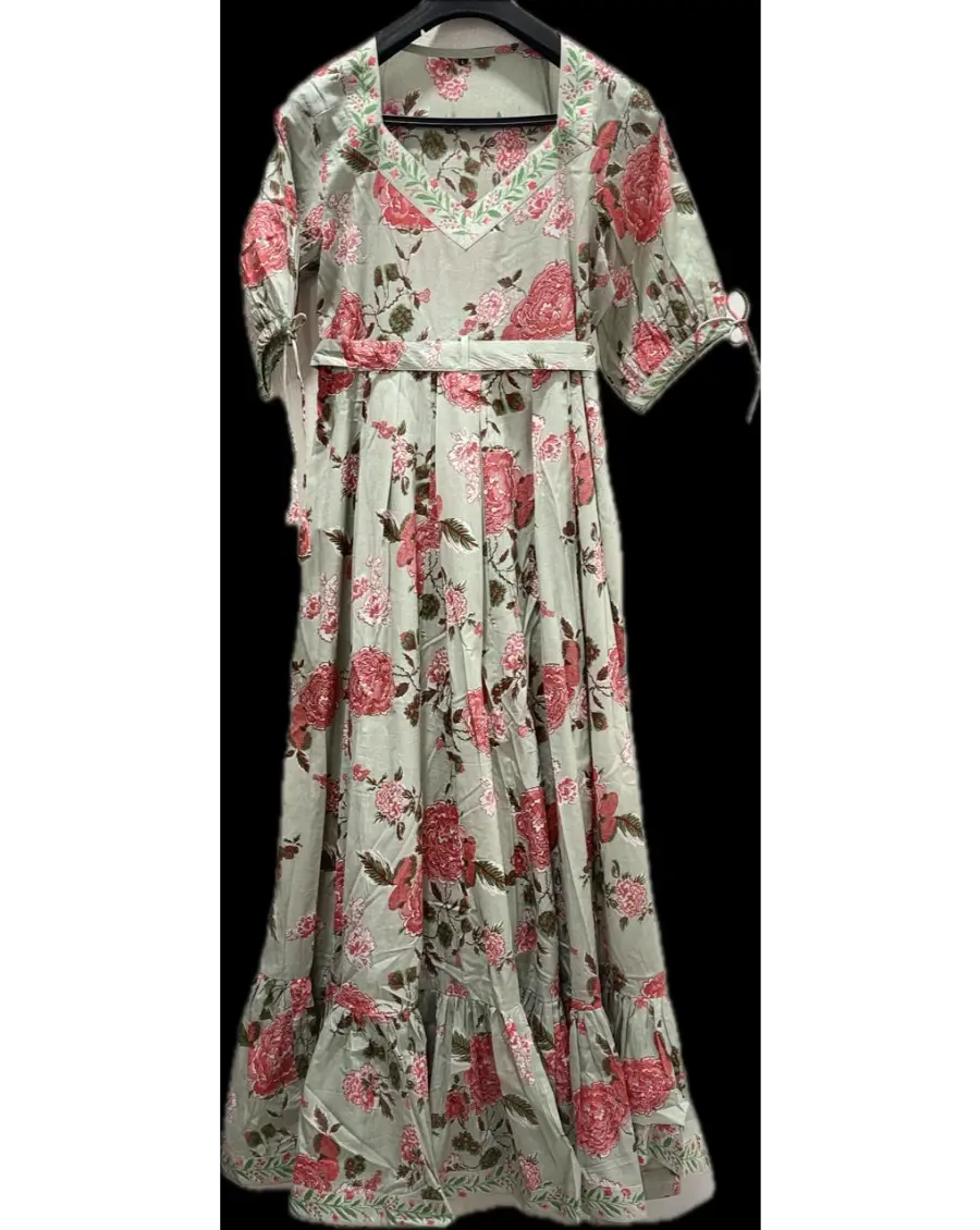 Sage Green Floral Dress