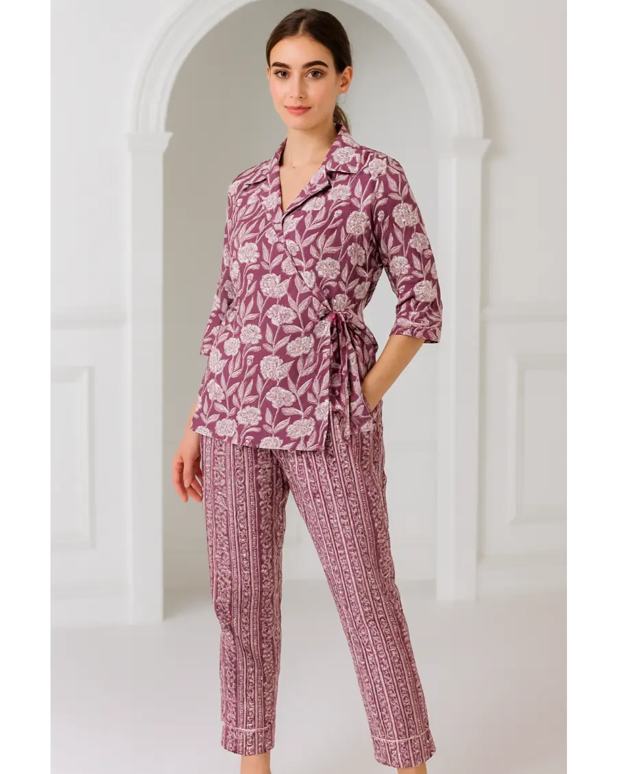 Purple Floral Co-Ord Set