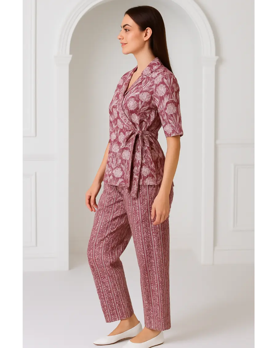 Purple Floral Co-Ord Set