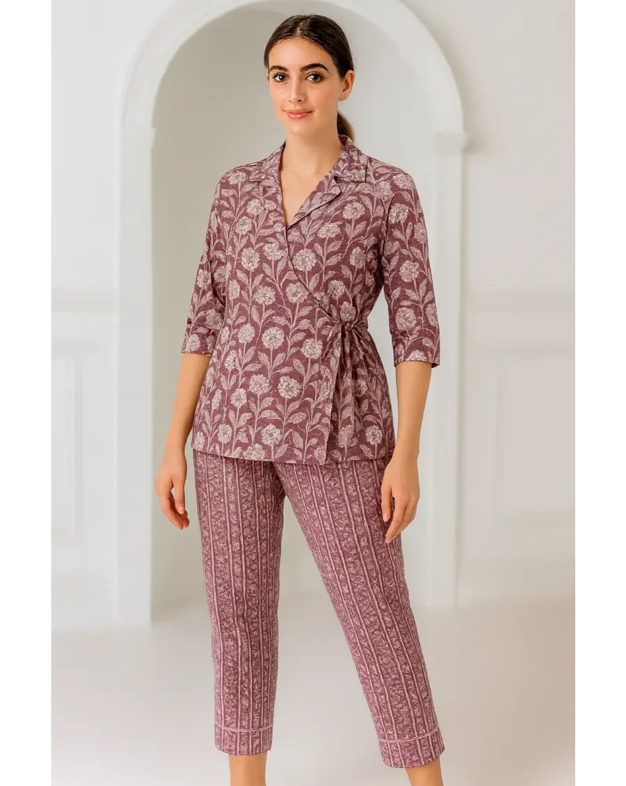 Purple Floral Co-Ord Set