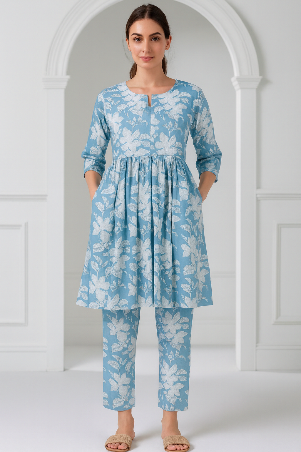 Blue floral Co-Ord Set