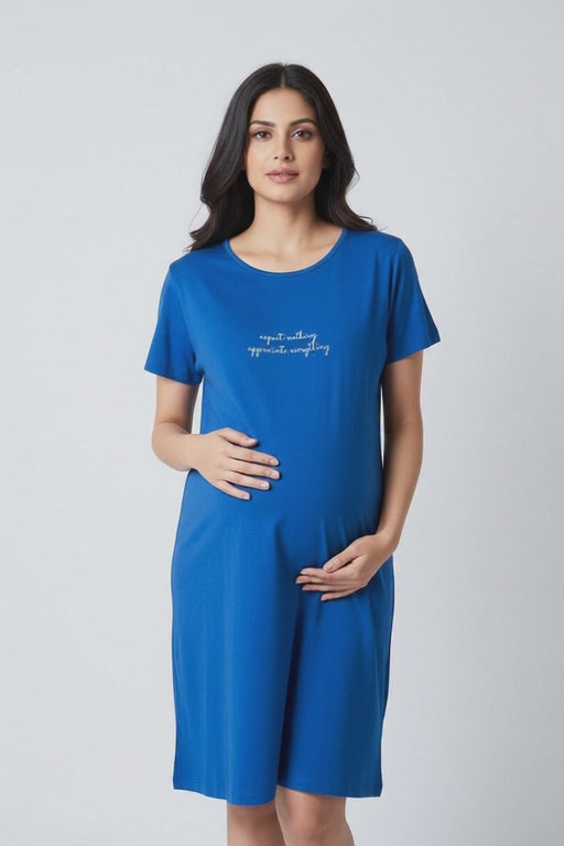 Women Lounge T-Shirt- Blue
