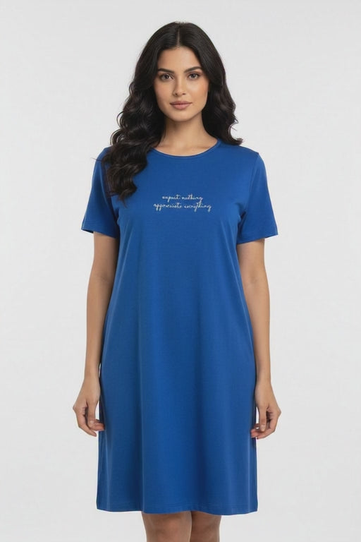 Women Lounge T-Shirt- Blue