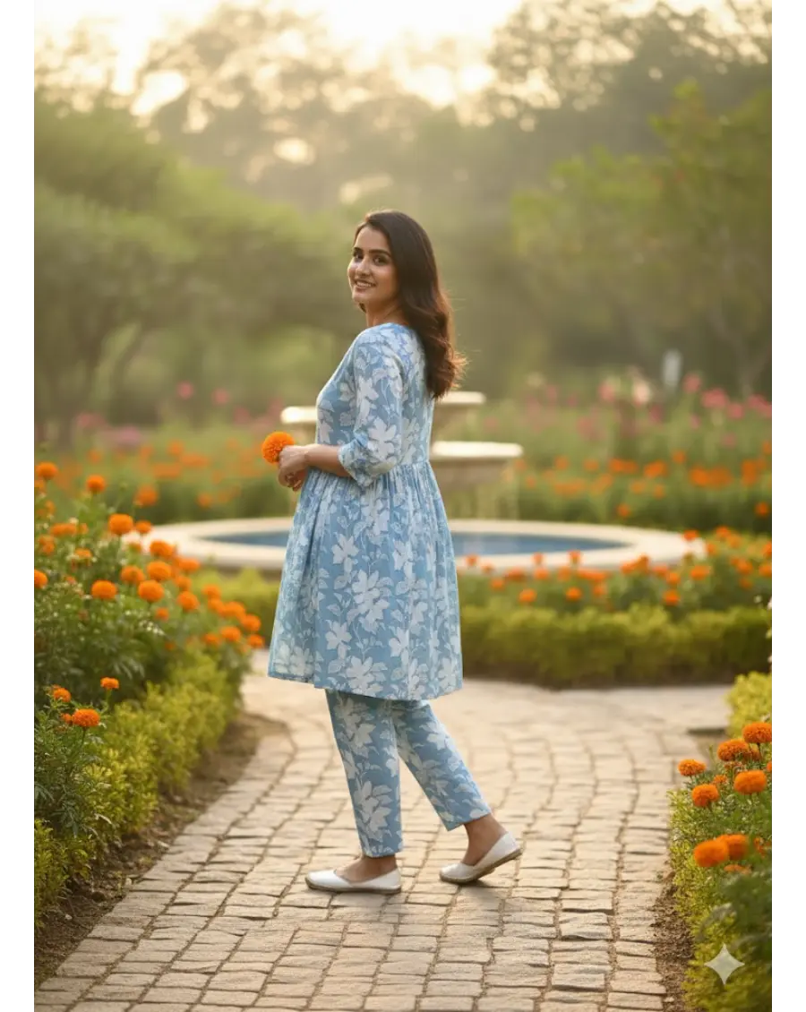 Blue floral Co-Ord Set