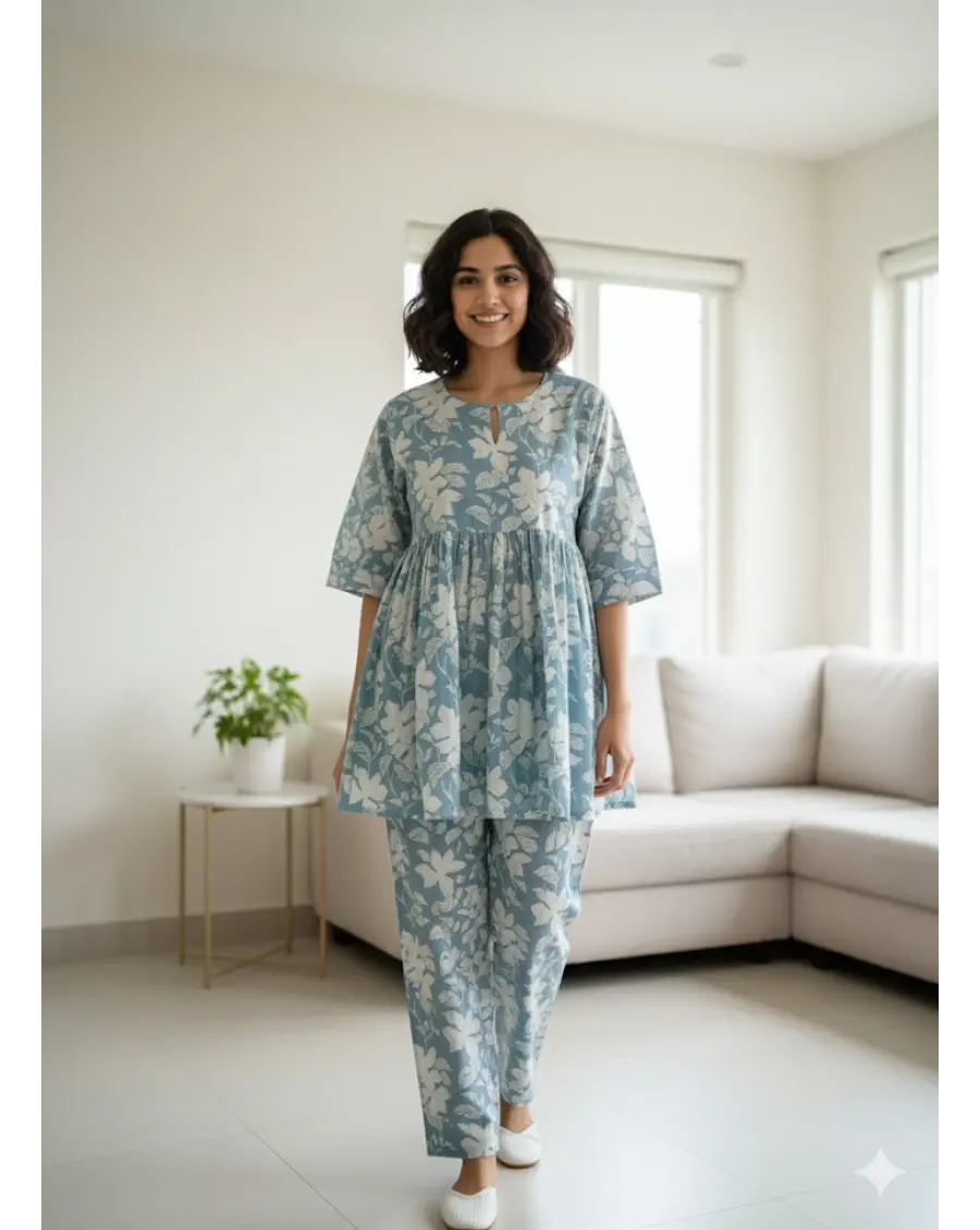 Blue floral Co-Ord Set