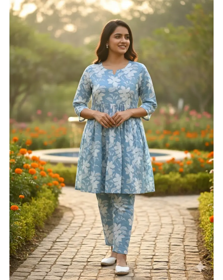 Blue floral Co-Ord Set