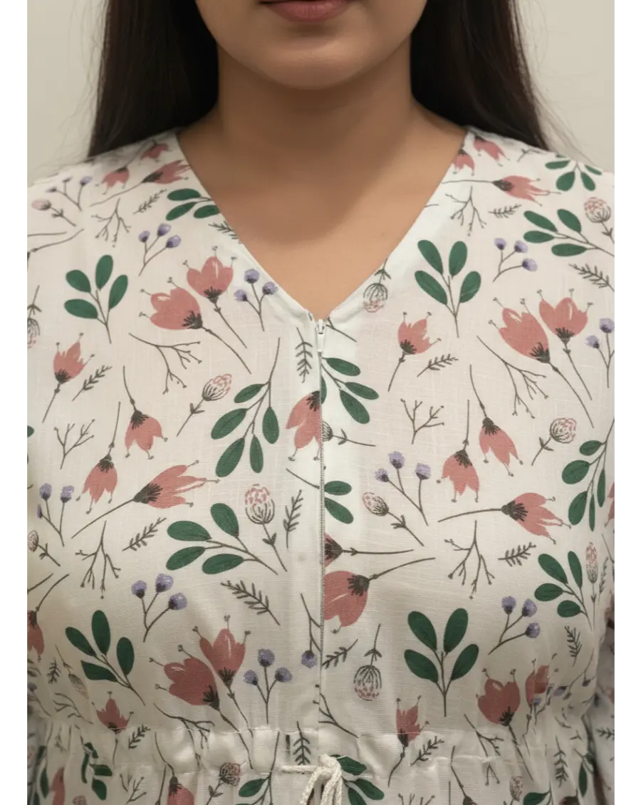 Women Cotton Maternity Kaftan Pattern Floral Print Co-ord Set