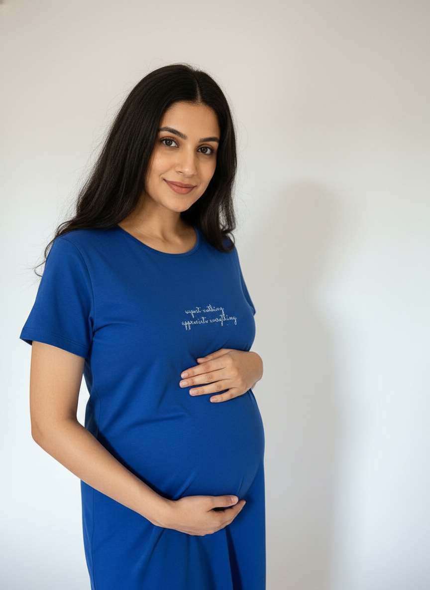 Women Lounge T-Shirt- Blue