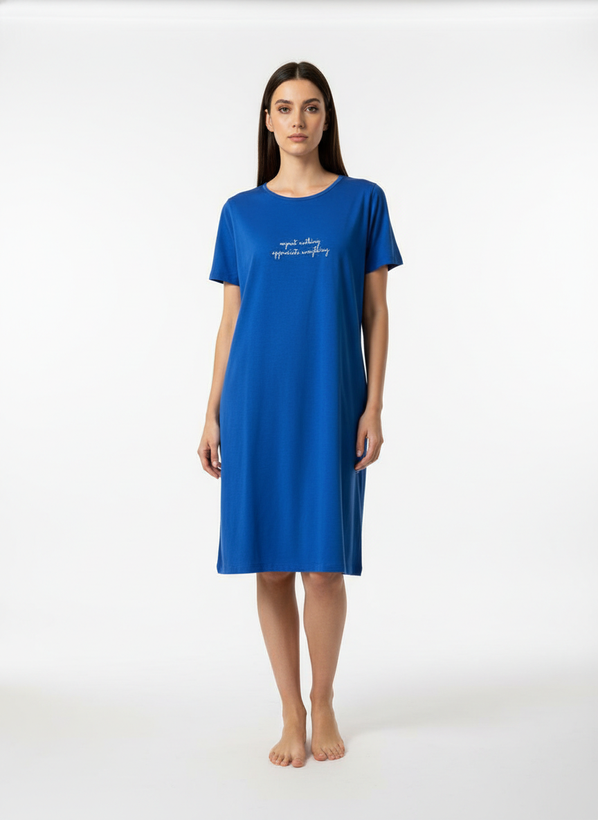 Women Lounge T-Shirt- Blue