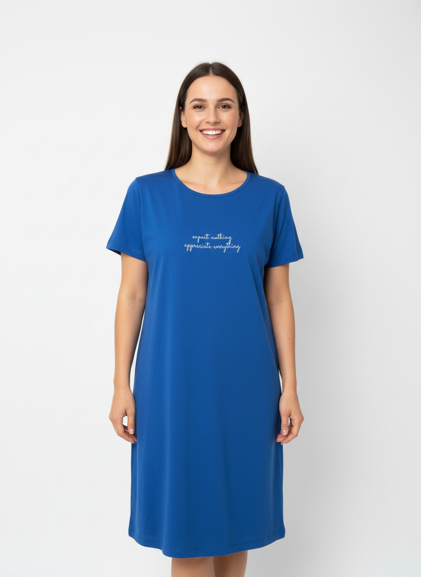 Pack of 3-Women Bump Friendly Lounge T-Shirt-Blue, Peach, Lavender