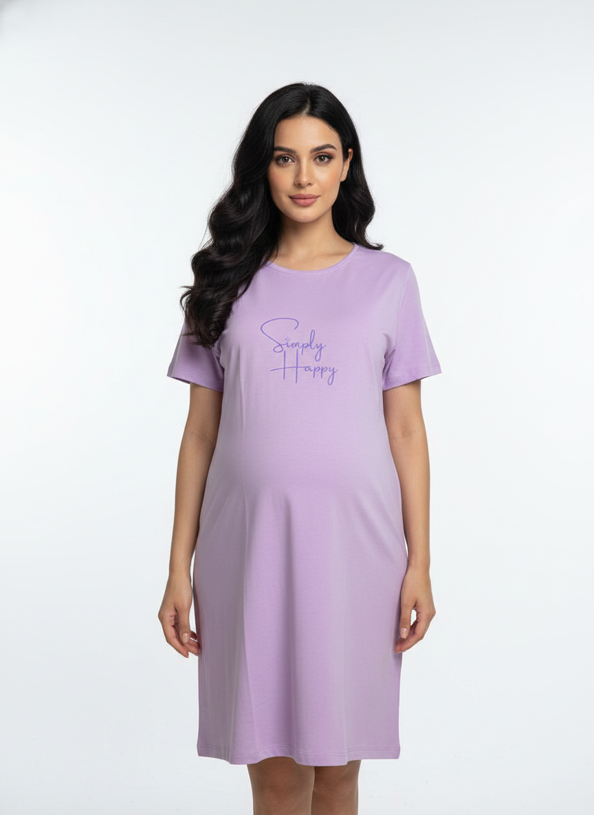 Women Lounge T-Shirt- Lavender