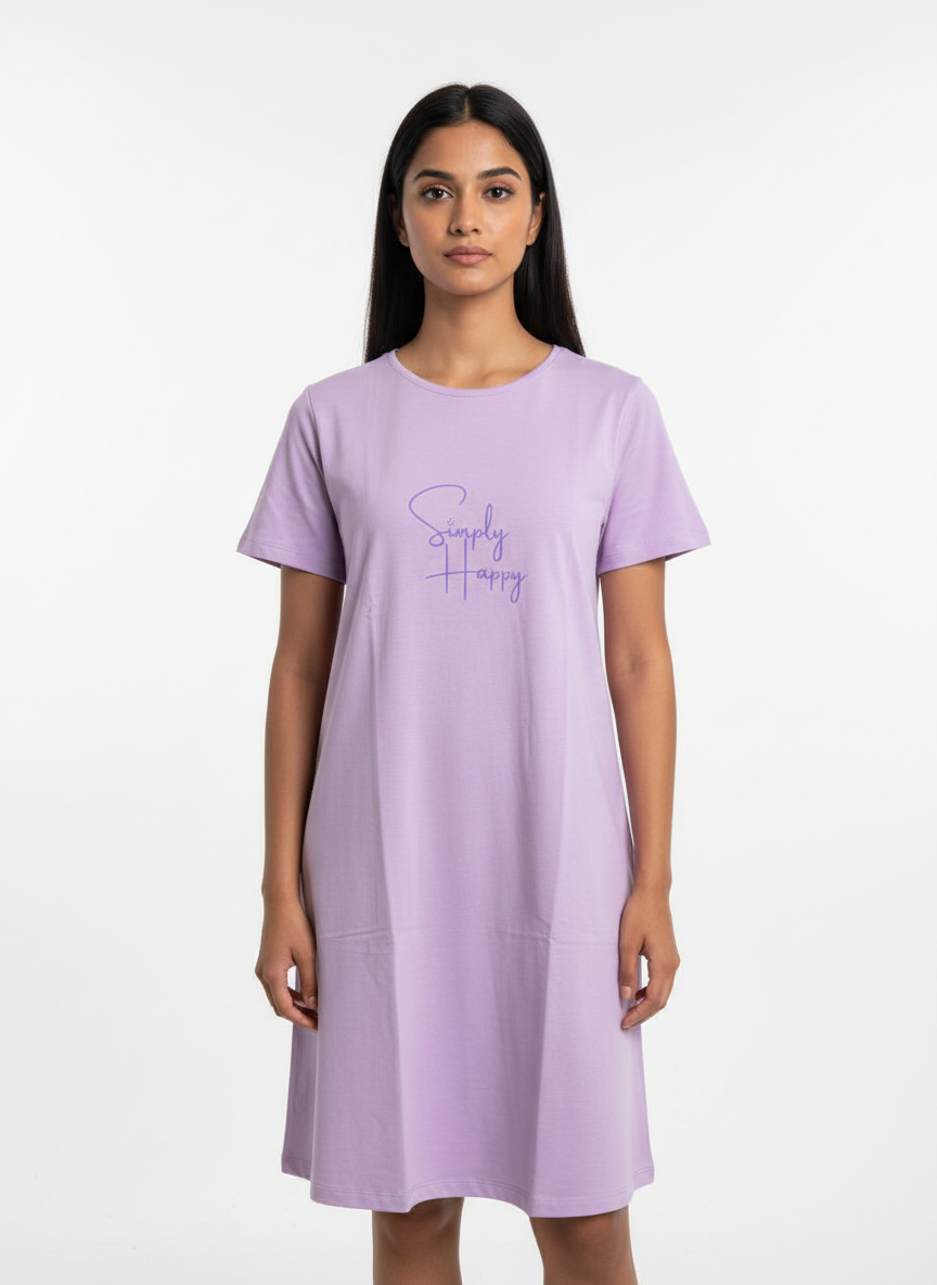 Women Lounge T-Shirt- Lavender