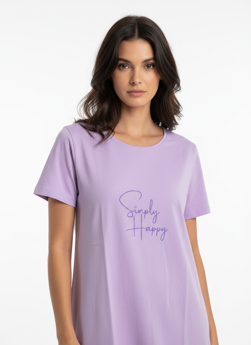 Women Lounge T-Shirt- Lavender